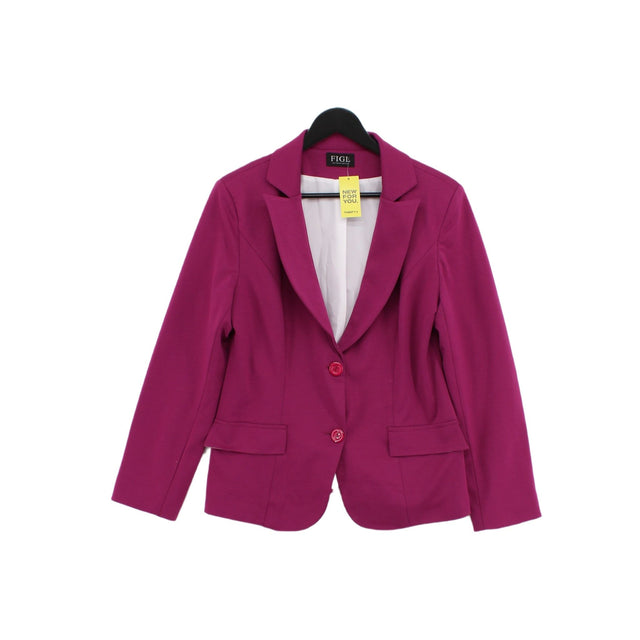 FIGL Women's Blazer M Purple Polyester with Elastane, Viscose