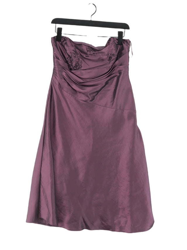 Ariella Women's Midi Dress UK 14 Purple Polyamide with Polyester