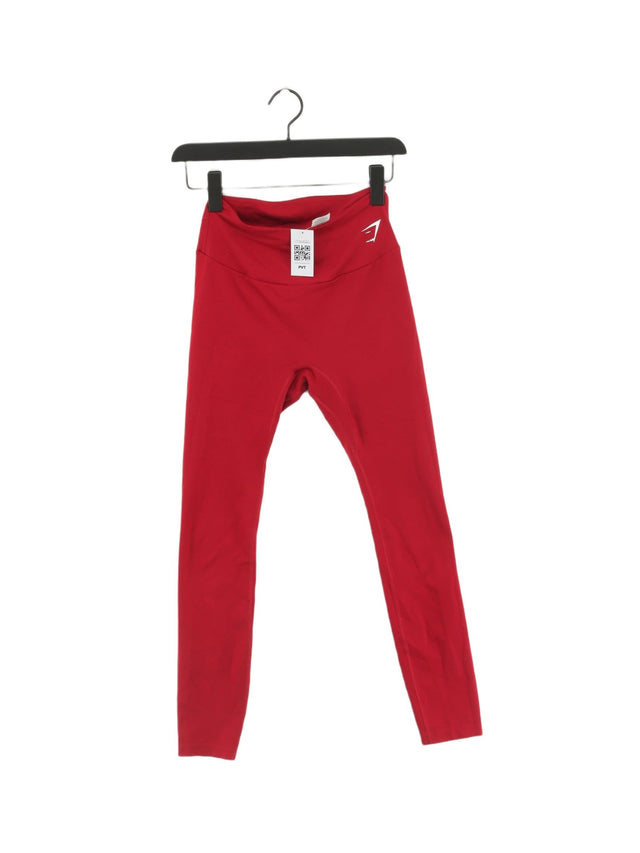 Gymshark Women's Sports Bottoms M Red Polyester with Elastane