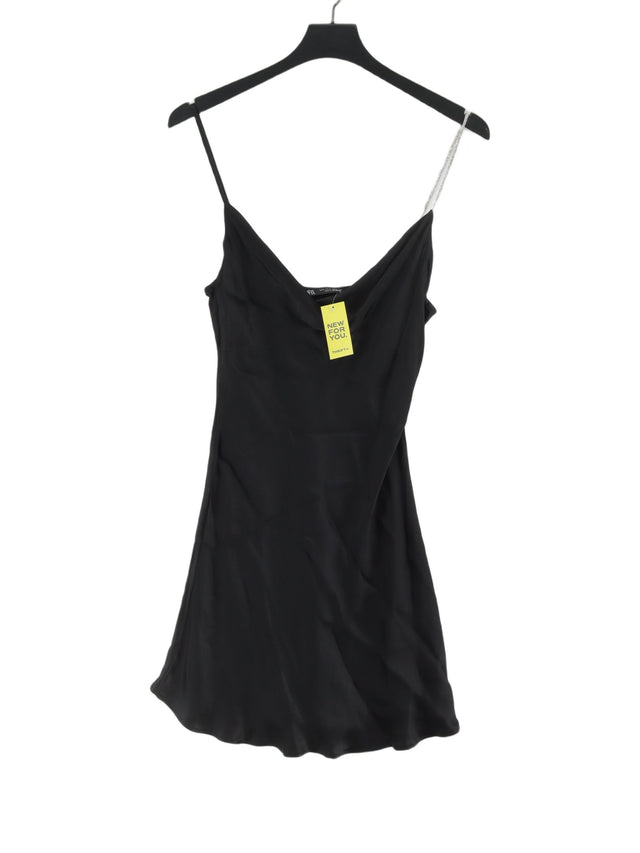 Zara Women's Midi Dress M Black 100% Viscose