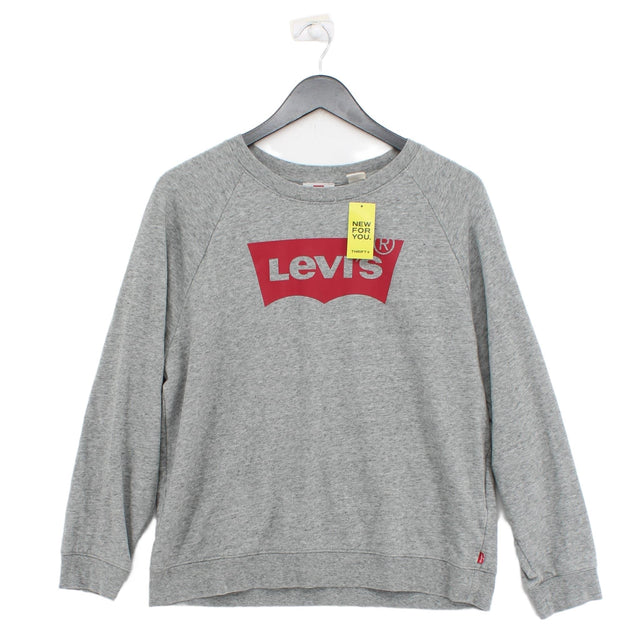 Levi’s Women's Jumper L Grey Cotton with Polyester