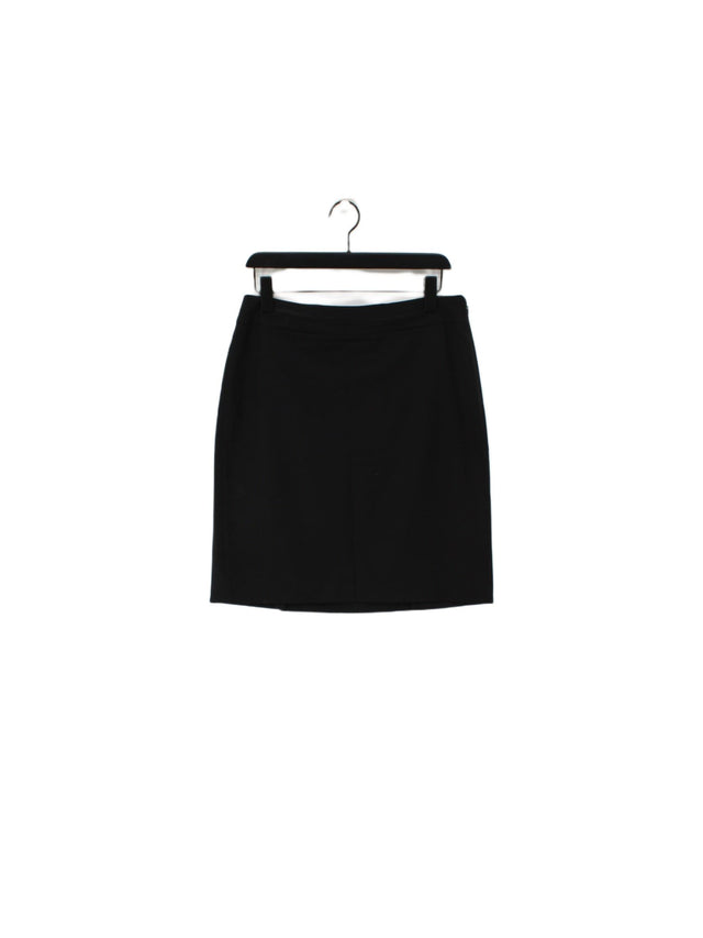 Banana Republic Women's Midi Skirt UK 10 Black Wool with Elastane, Polyester