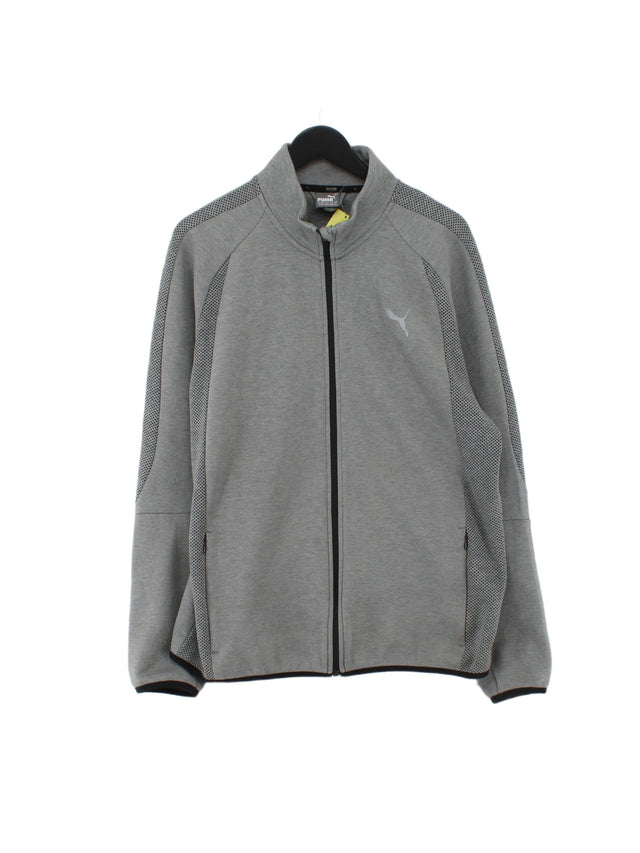 Puma Men's Hoodie XL Grey Polyester with Cotton