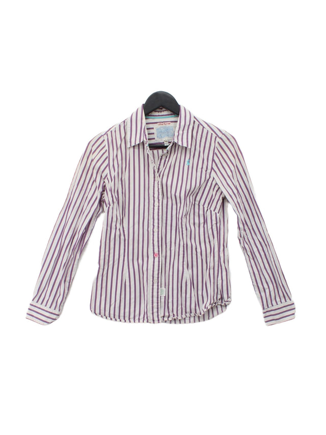 Joules Women's Shirt UK 8 Purple 100% Cotton