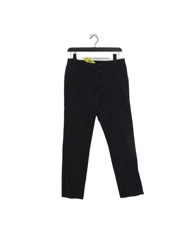 Antoine Et Lili Women's Trousers UK 4 Black Cotton with Elastane