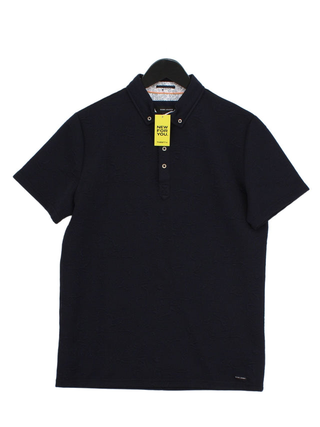 Guide London Men's Polo M Blue Polyester with Elastane