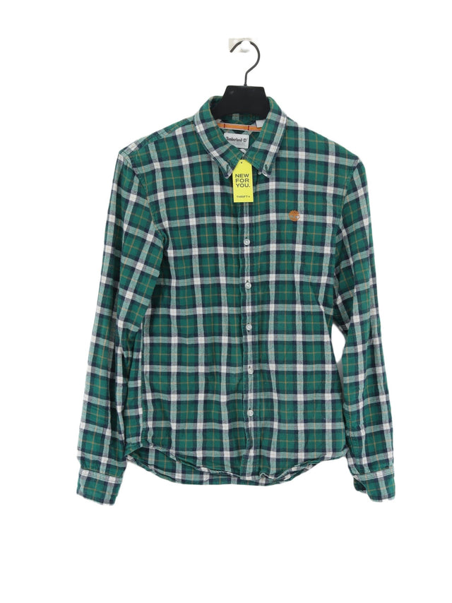 Timberland Women's Shirt S Green 100% Cotton