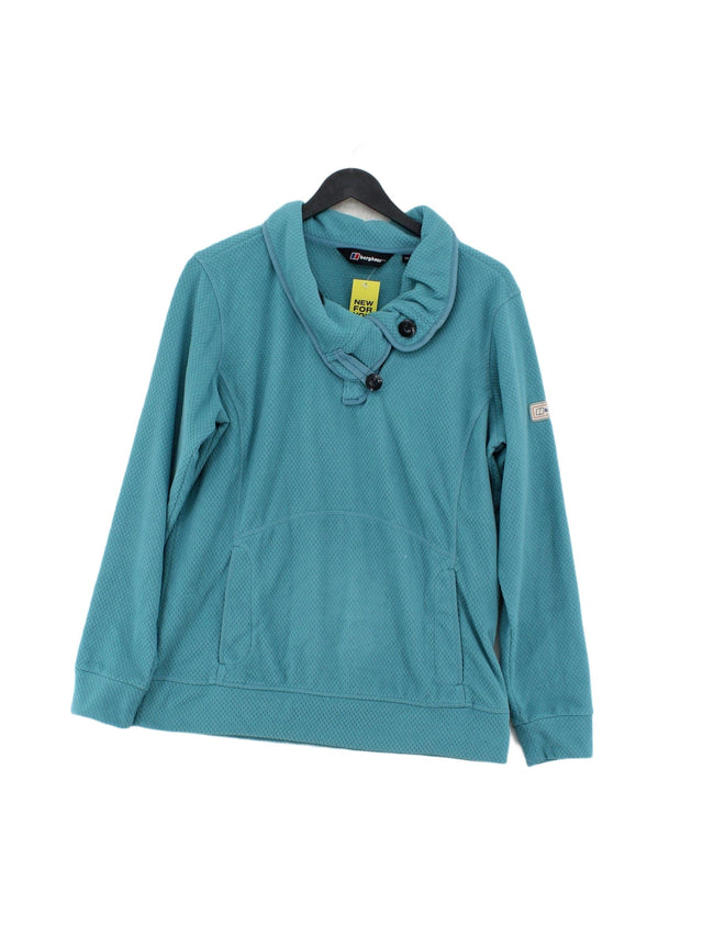 Berghaus Women's Jumper UK 14 Blue Polyester with Leather