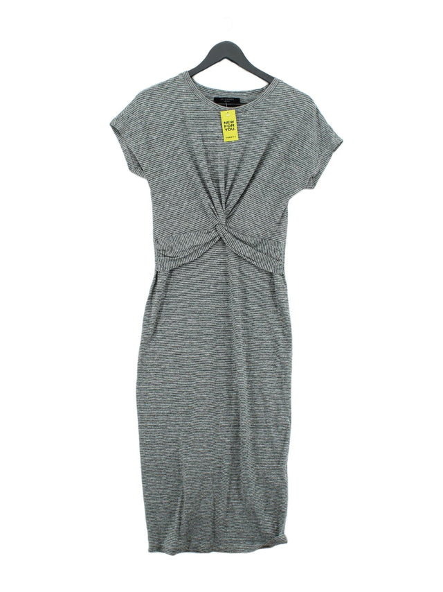 AllSaints Women's Midi Dress M Grey Cotton with Polyester