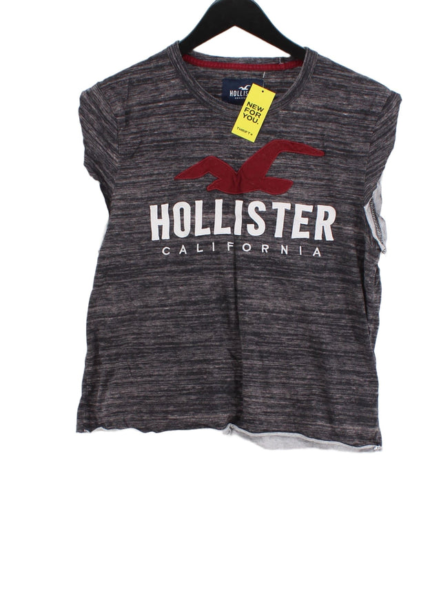 Hollister Women's T-Shirt M Grey 100% Other