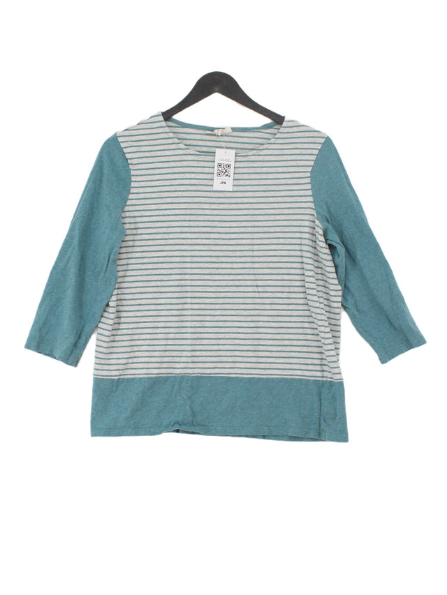 Thought Women's Top UK 12 Blue 100% Cotton