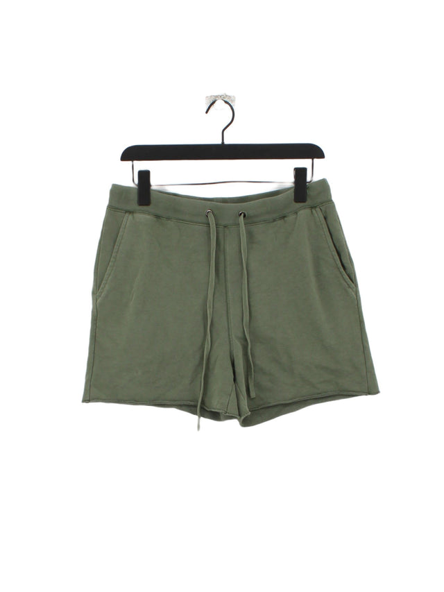 Hush Women's Shorts UK 12 Green Cotton with Polyester