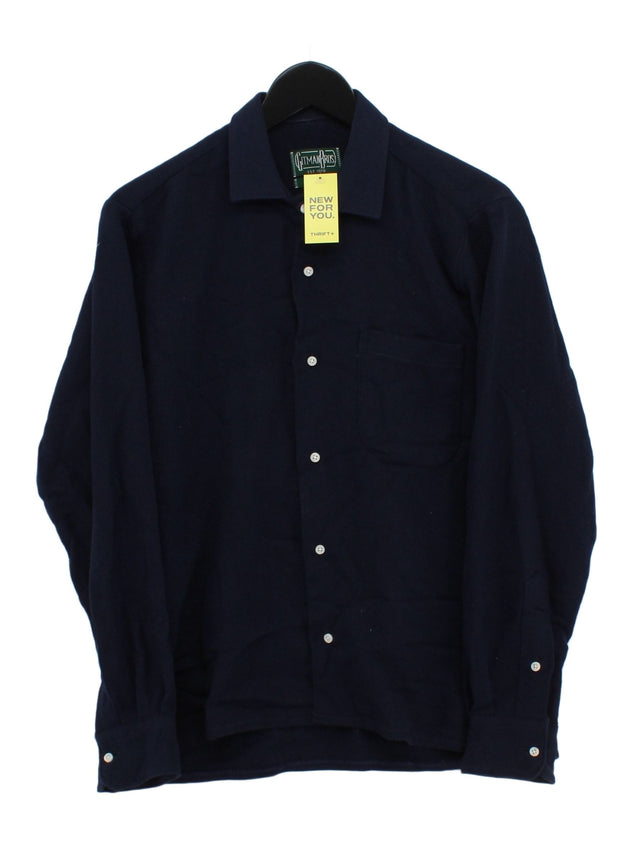 Gitman Bros Men's Shirt S Blue 100% Cotton