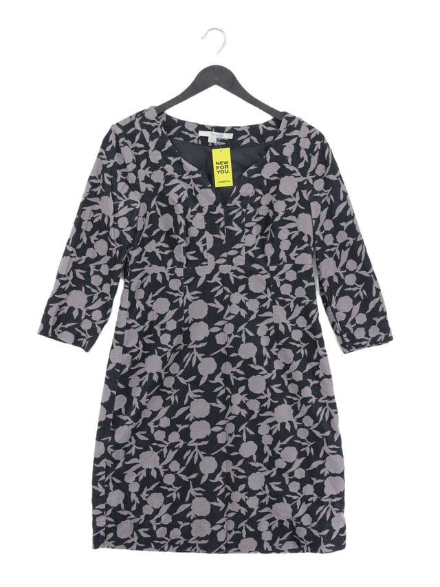 Boden Women's Midi Dress UK 10 Black Cotton with Polyester