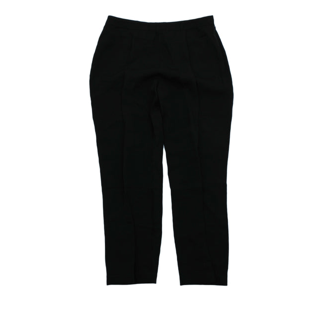 Jigsaw Women's Trousers UK 14 Black Viscose with Linen