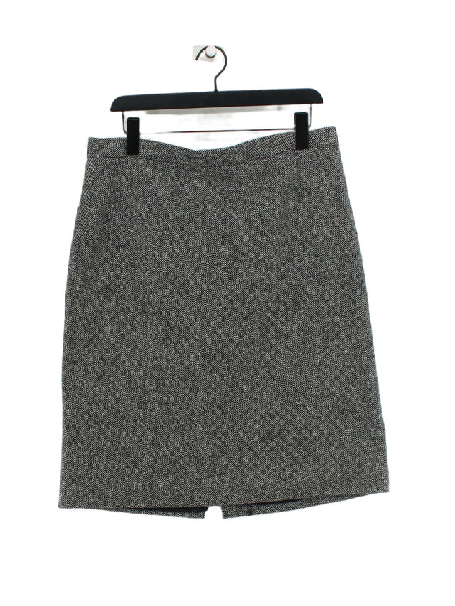Pure Women's Maxi Skirt UK 16 Grey 100% Wool