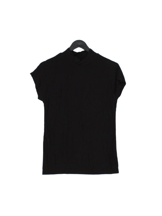 New Look Women's T-Shirt UK 8 Black Viscose with Elastane