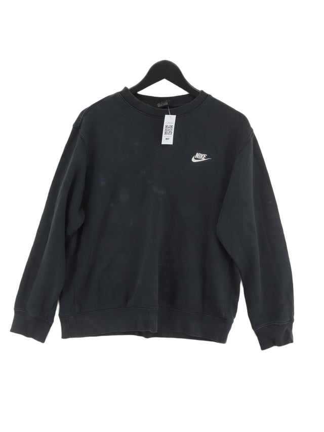 Nike Men's Jumper L Black Cotton with Polyester
