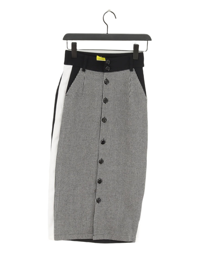 Idano Women's Maxi Skirt UK 4 Black Wool with Elastane, Polyester, Viscose