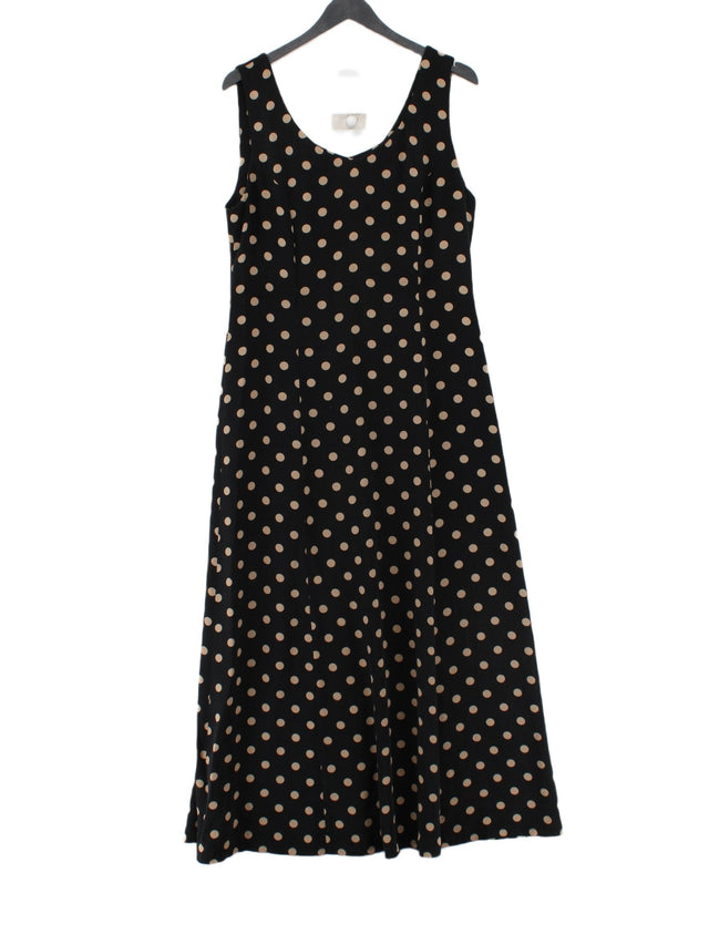 Austin Reed Women's Maxi Dress UK 14 Black 100% Silk