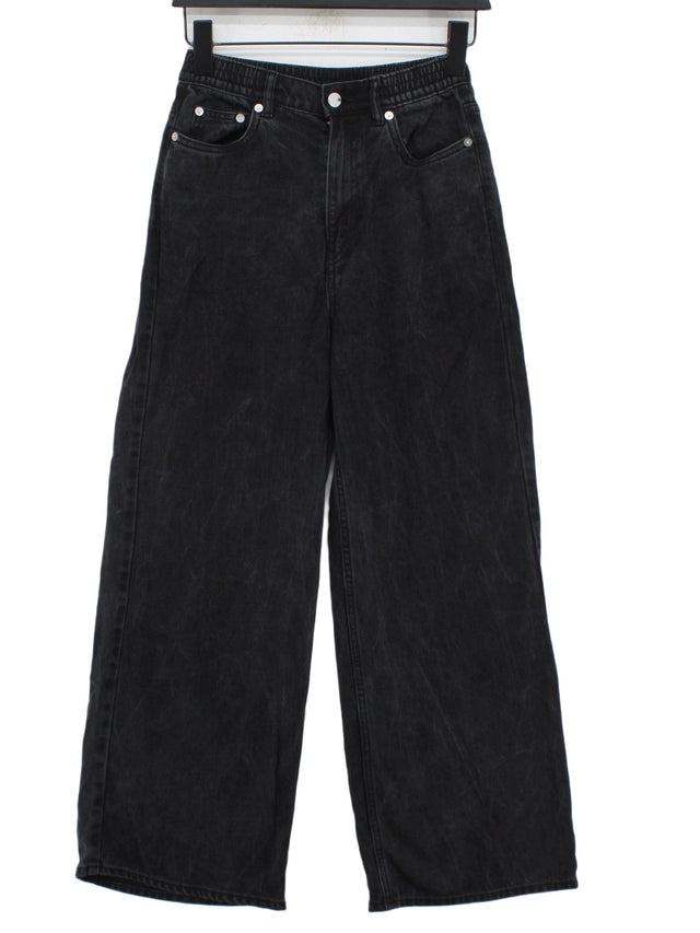 Weekday Women's Trousers W 25 in Black 100% Lyocell Modal