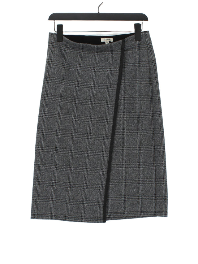 Max Studio Women's Midi Skirt M Grey Polyester with Rayon, Spandex