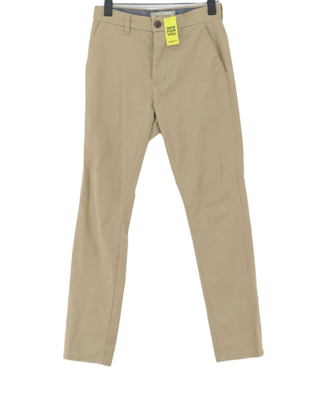 Next Men's Trousers W 26 in Tan Cotton with Elastane