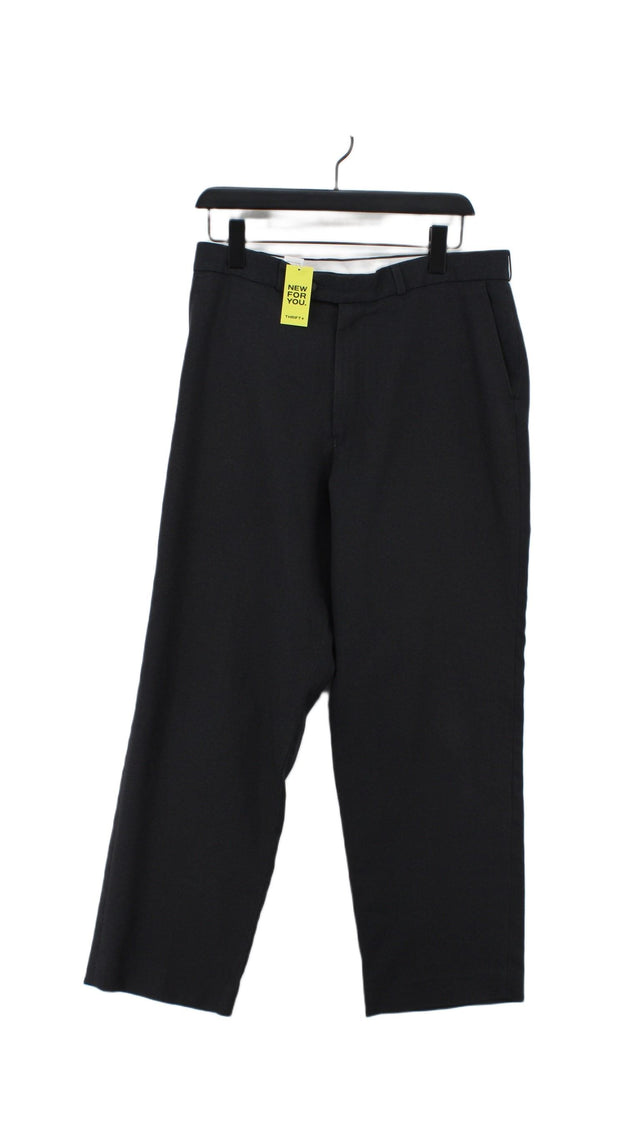 Debenhams Men's Suit Trousers W 34 in Grey 100% Polyester