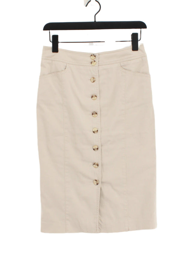 Laura Ashley Women's Midi Skirt UK 10 Cream