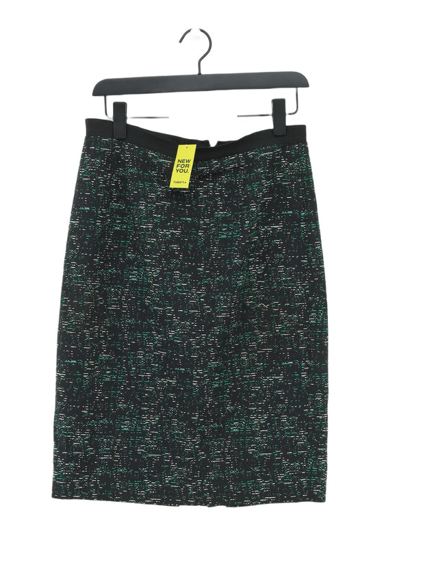 Hobbs Women's Midi Skirt UK 12 Green Polyester with Acrylic