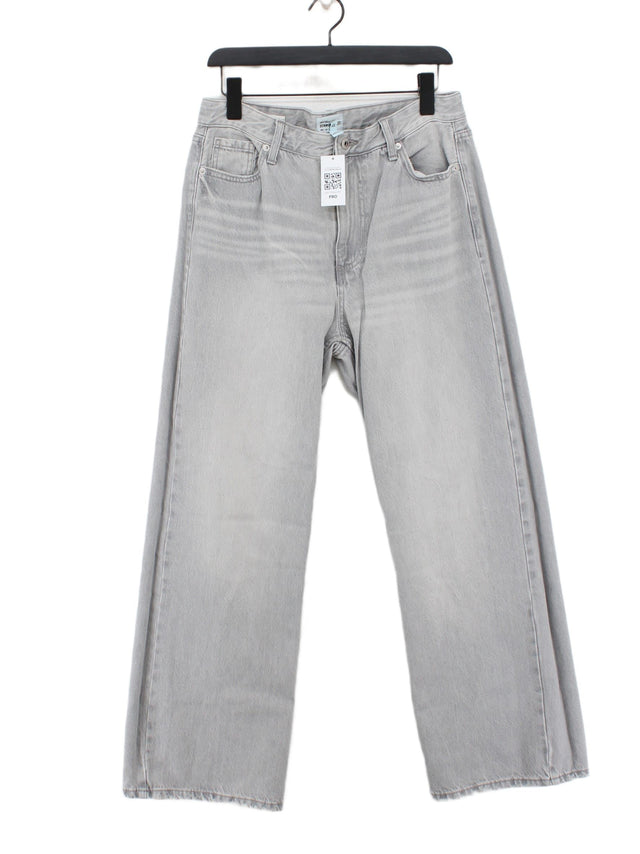 River Island Women's Jeans UK 14 Grey 100% Cotton