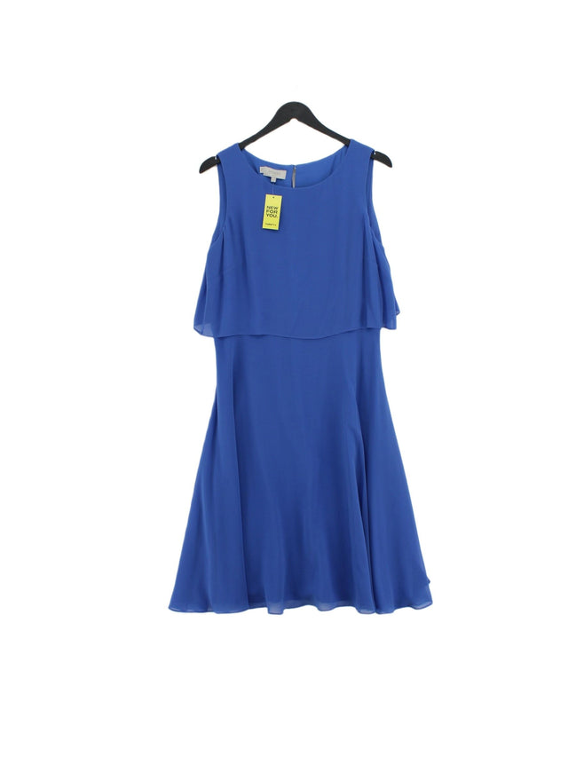 Hobbs Women's Midi Dress UK 12 Blue 100% Polyester