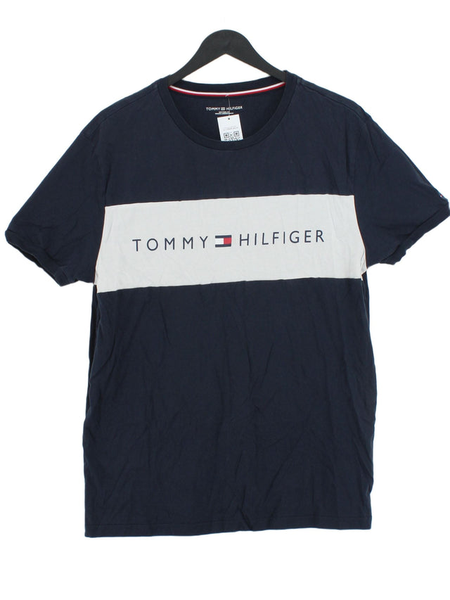 Tommy Hilfiger Men's T-Shirt L Blue 100% Cotton