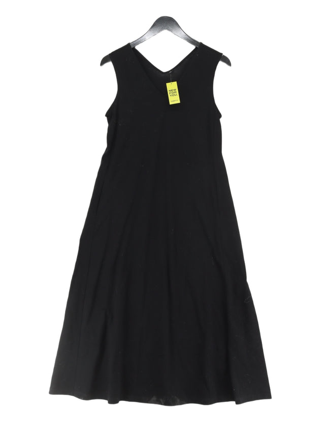 Uniqlo Women's Midi Dress S Black 100% Cotton