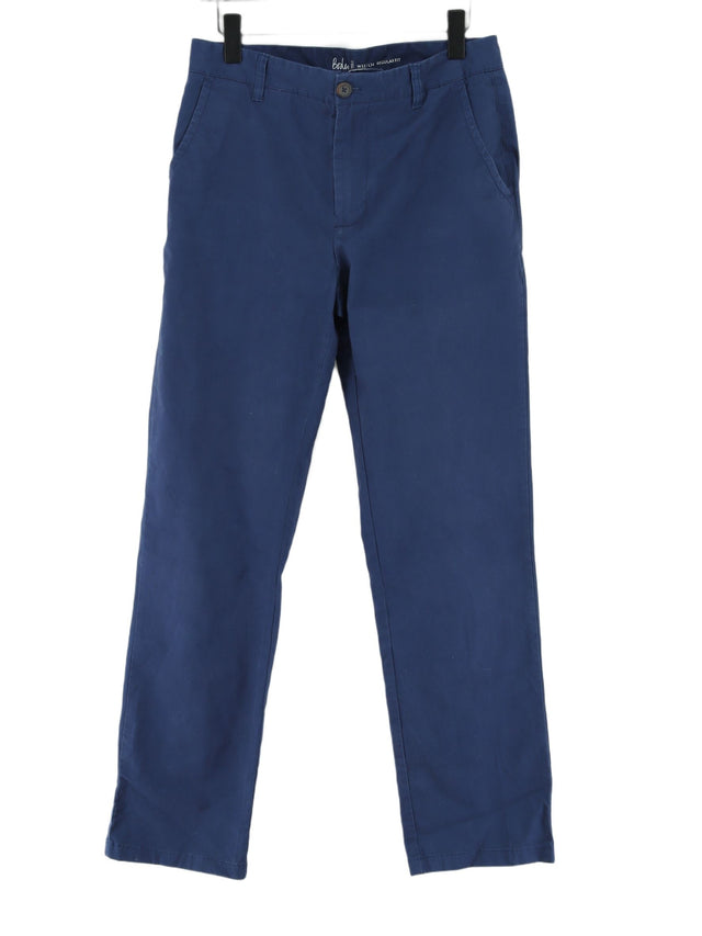 Boden Men's Trousers W 32 in; L 34 in Blue Cotton with Elastane