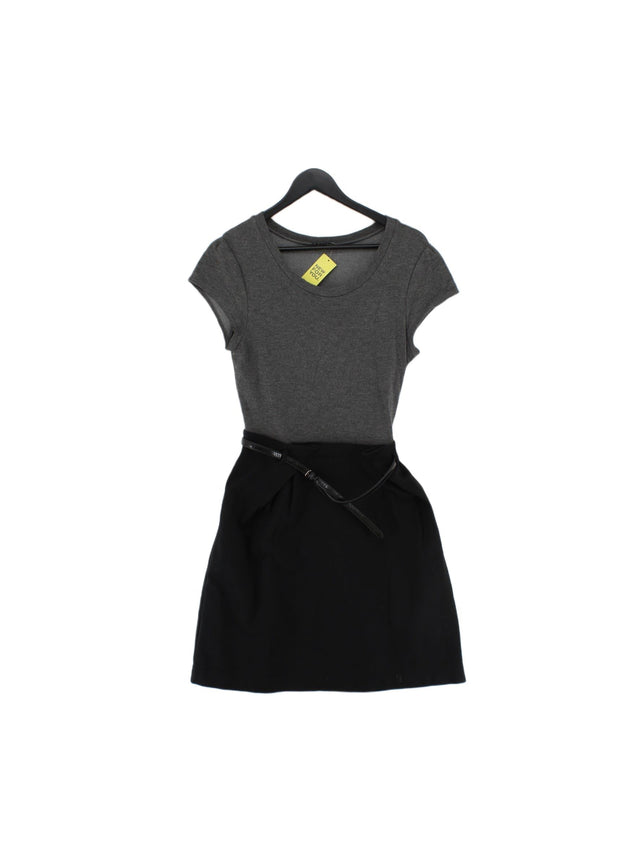 Theory Women's Midi Dress UK 12 Grey Viscose with Nylon, Spandex