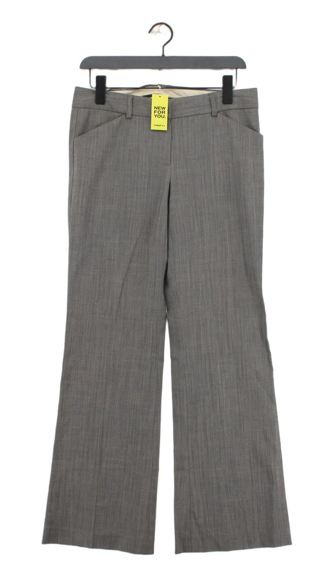 Theory Women's Suit Trousers UK 6 Grey Wool with Other