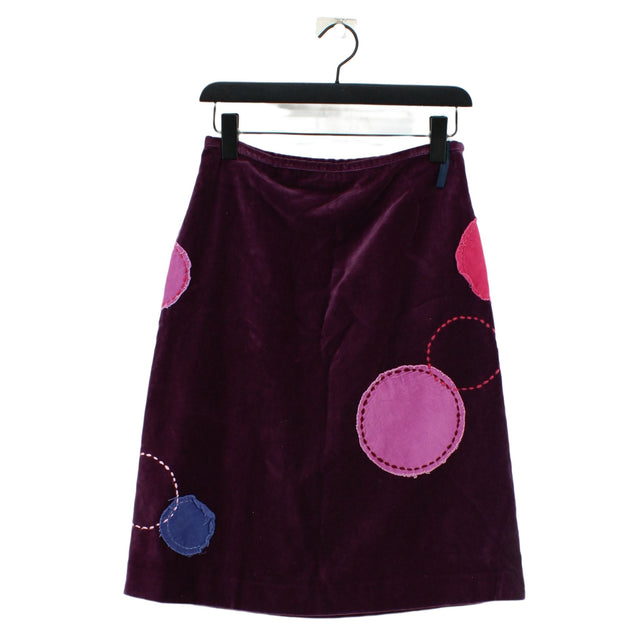 Boden Women's Midi Skirt UK 10 Purple 100% Cotton
