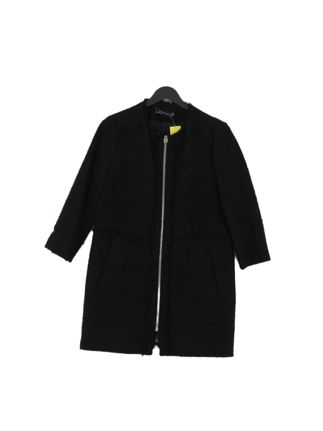 Zara Women's Coat S Black 100% Other