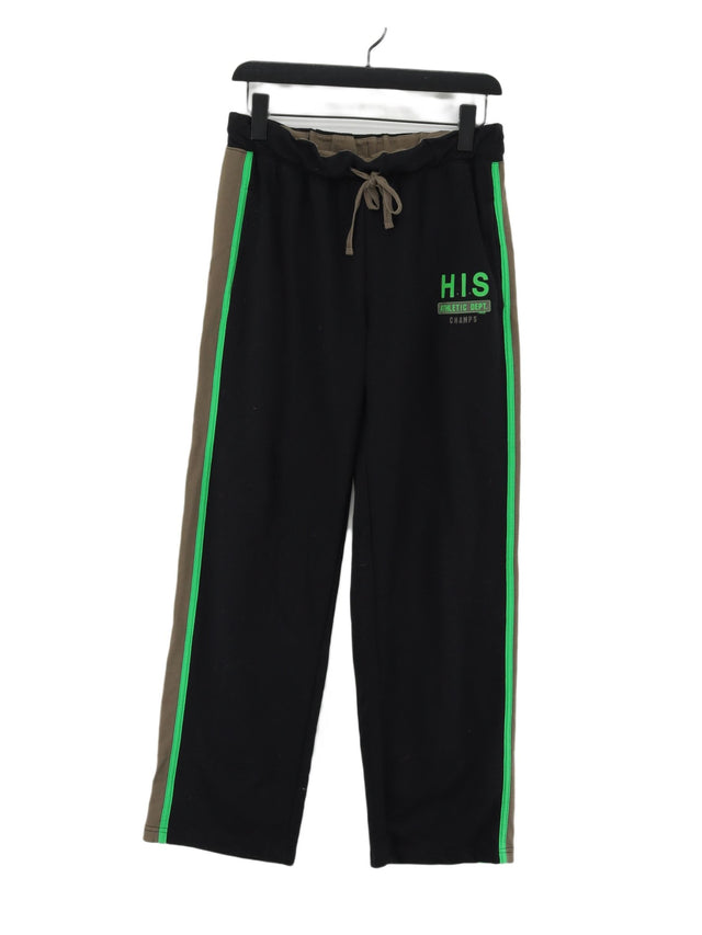 H.I.S Men's Sports Bottoms M Black Cotton with Polyester