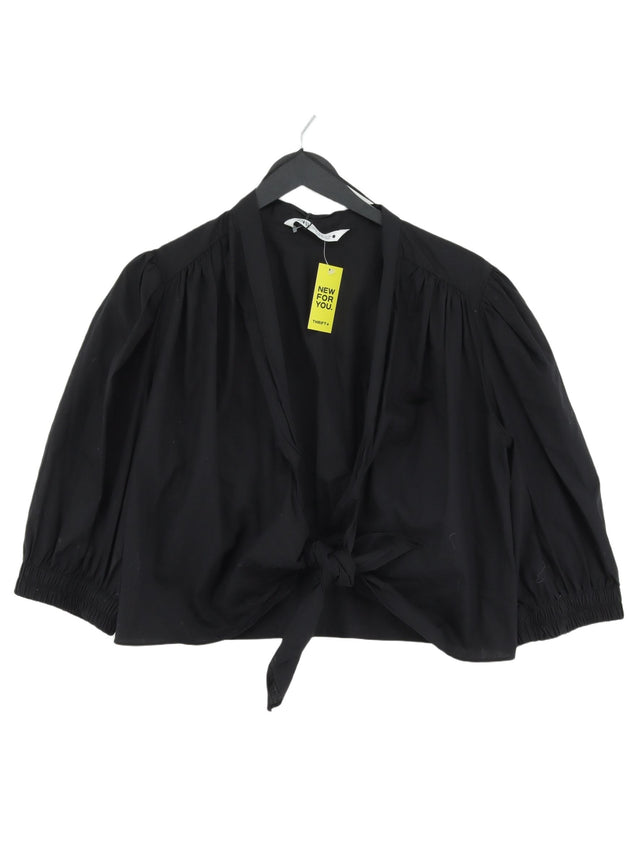 Zara Women's Blouse XL Black 100% Cotton