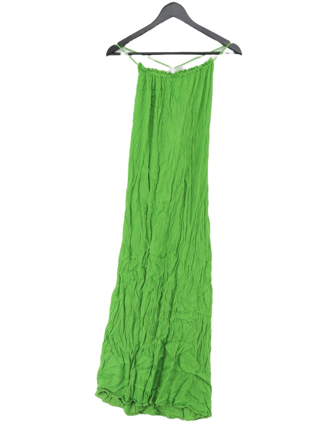 & Other Stories Women's Midi Dress UK 6 Green 100% Viscose