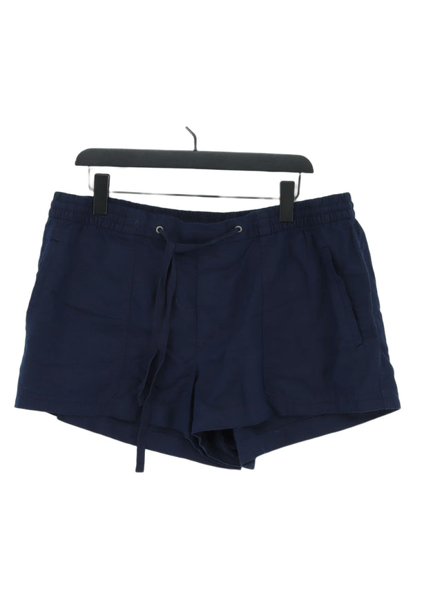 Gap Women's Shorts XL Blue Linen with Cotton