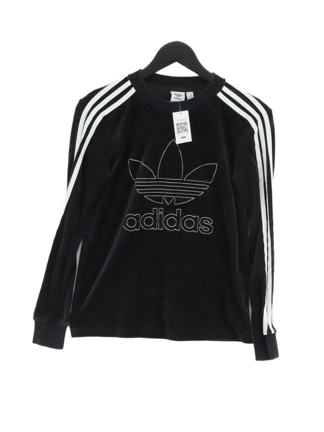 Adidas Women's Top UK 6 Black Cotton with Polyester