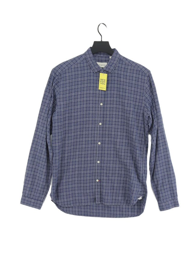 Oliver Spencer Men's Shirt Chest: 40 in Blue 100% Cotton