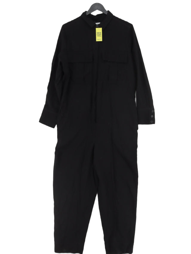 Kin Women's Jumpsuit UK 14 Black Viscose with Polyester