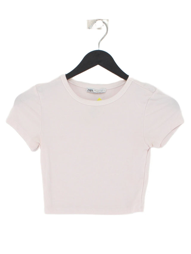 Zara Women's T-Shirt S White 100% Other