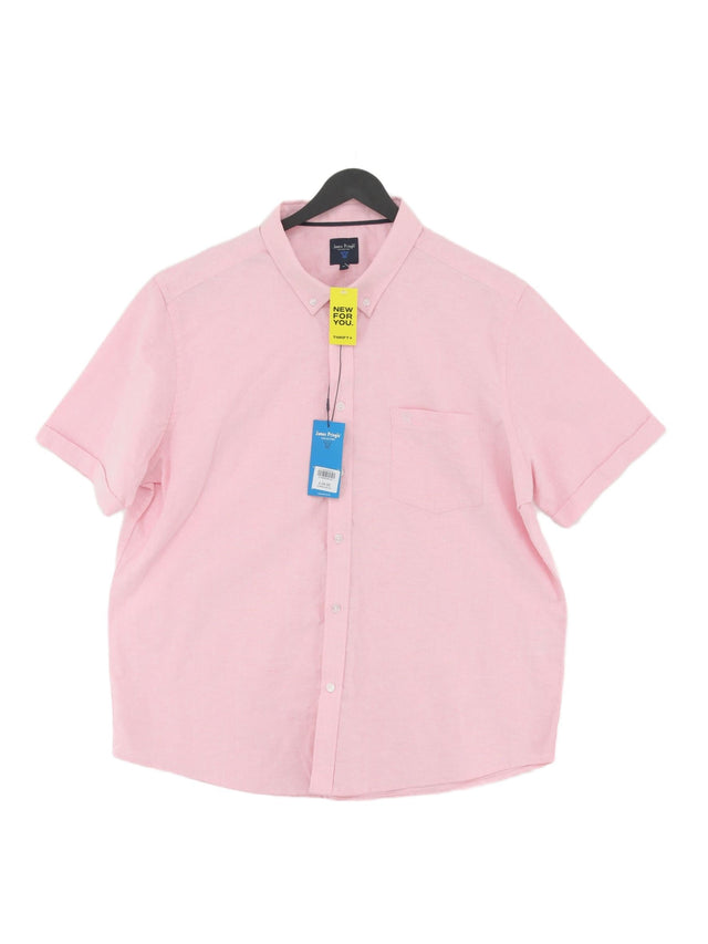 James Pringle Men's Shirt XL Pink Cotton with Polyester