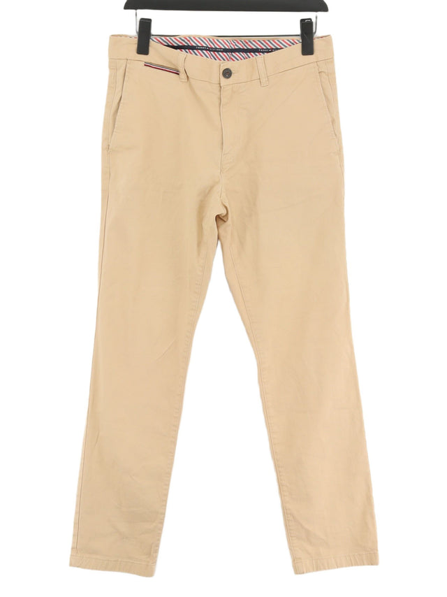 Tommy Hilfiger Men's Trousers W 30 in Cream Cotton with Elastane