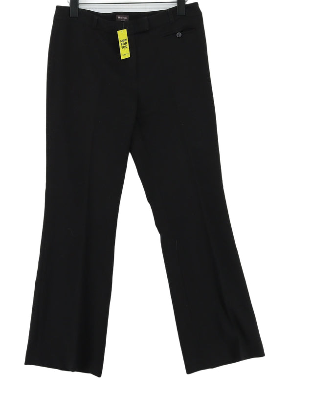 Phase Eight Women's Suit Trousers UK 10 Black Polyester with Elastane, Viscose